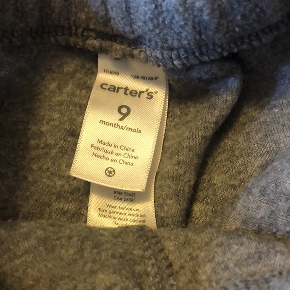Carter’s boys 9 moth fleece sweatpants - Picture 3 of 3